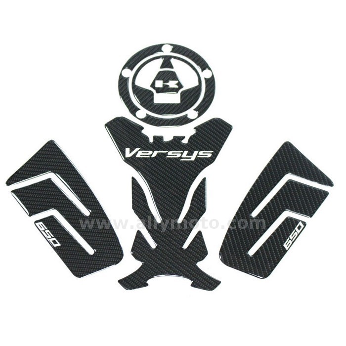 140 Carbon 3D Adesivi Sticker Decal Emblem Protection Tank Pad Gas Cap Kawasaki Versys 650